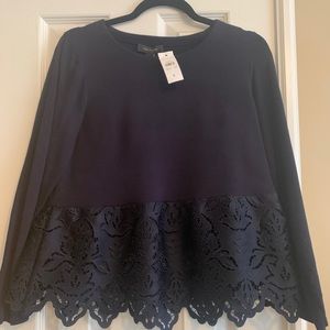 NWT Ann Taylor peplum lace top